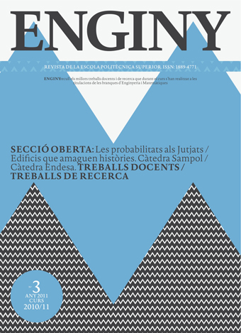 Cover without image. The cover headlines are: "The probabilities in the courts, buildings that hide stories, Sampol and Endesa Chair, teaching and research work"
